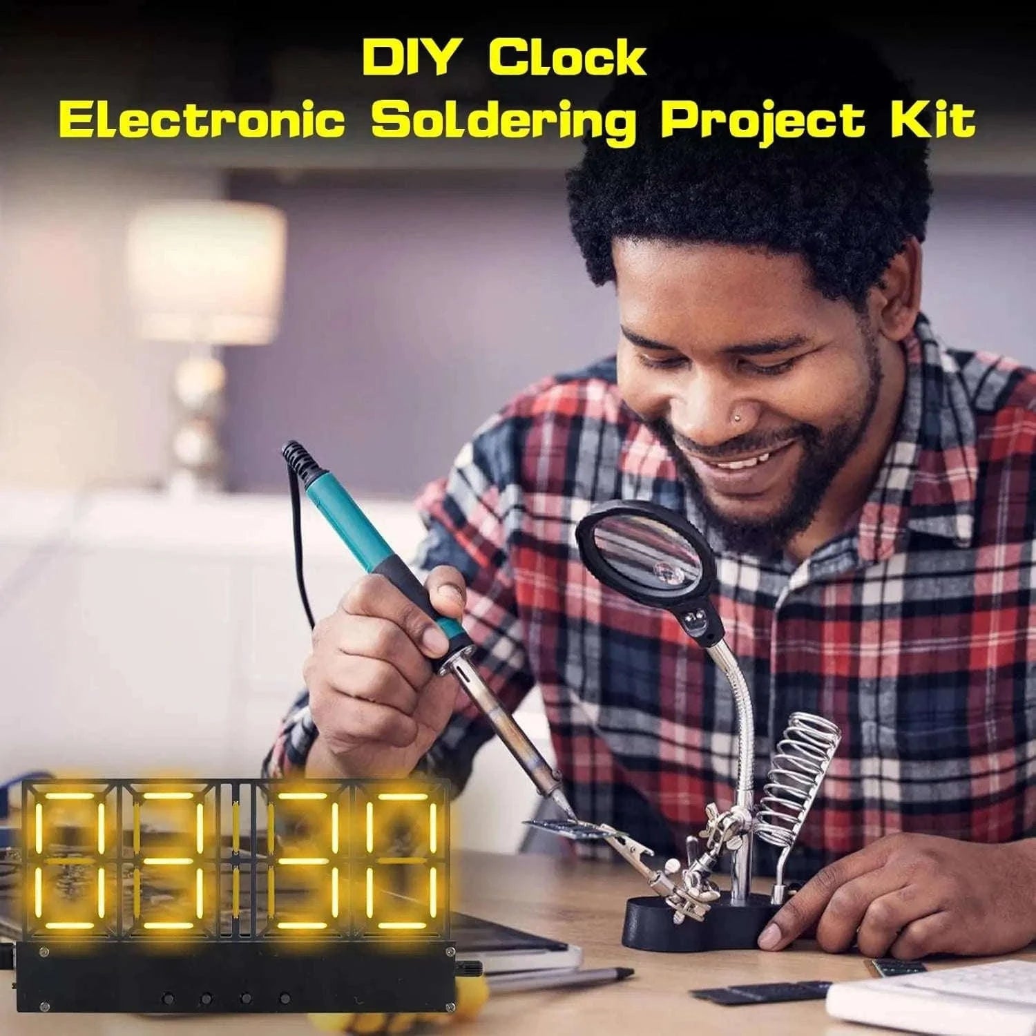 DIY Digital Alarm Clock Soldering Kit with Adjustable LED Display-Default Title