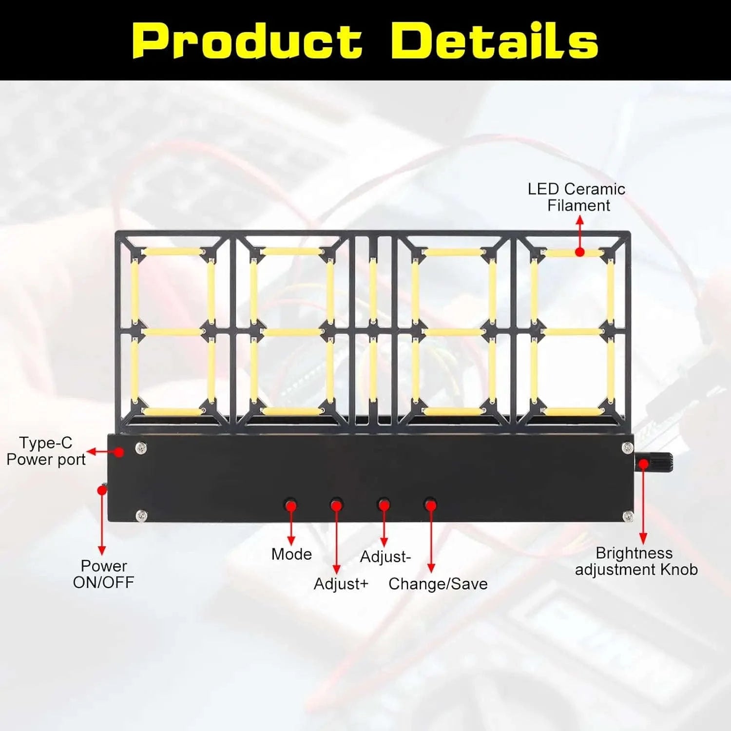 DIY Digital Alarm Clock Soldering Kit with Adjustable LED Display-Default Title