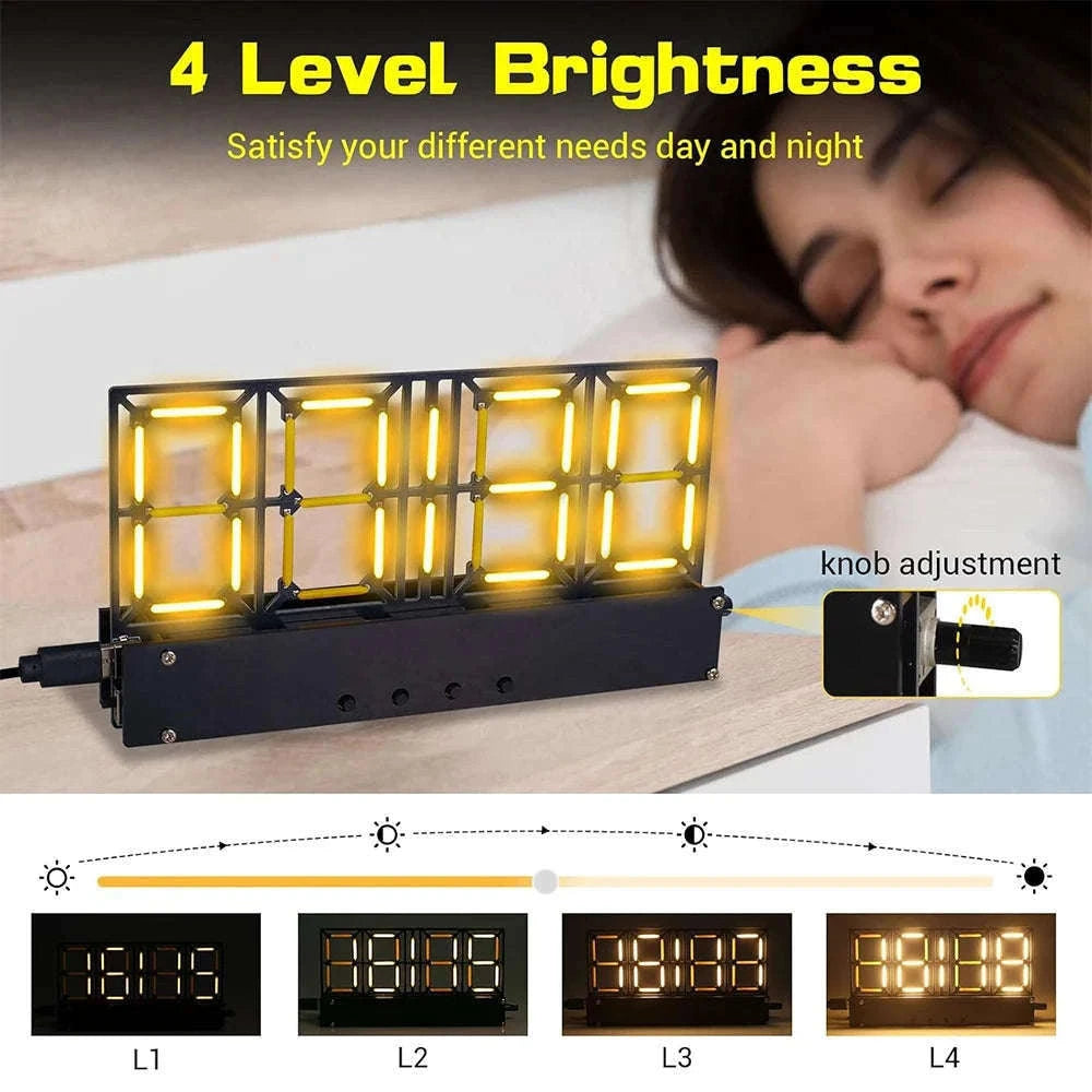 DIY Digital Alarm Clock Soldering Kit with Adjustable LED Display-Default Title