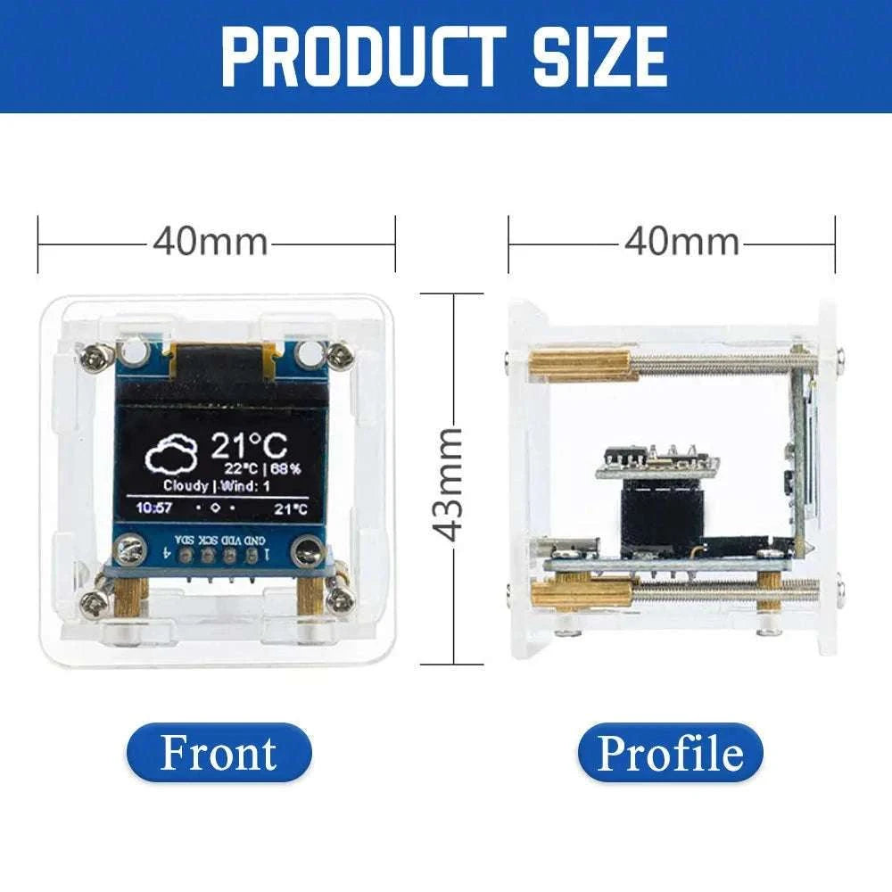 DIY Digital Clock Kit ESP8266 Mini WiFi Weather Station-