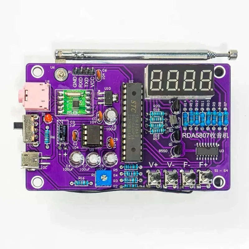 DIY FM Radio Electronic Kit with Digital Display-HU 017B With Shell / China Mainland