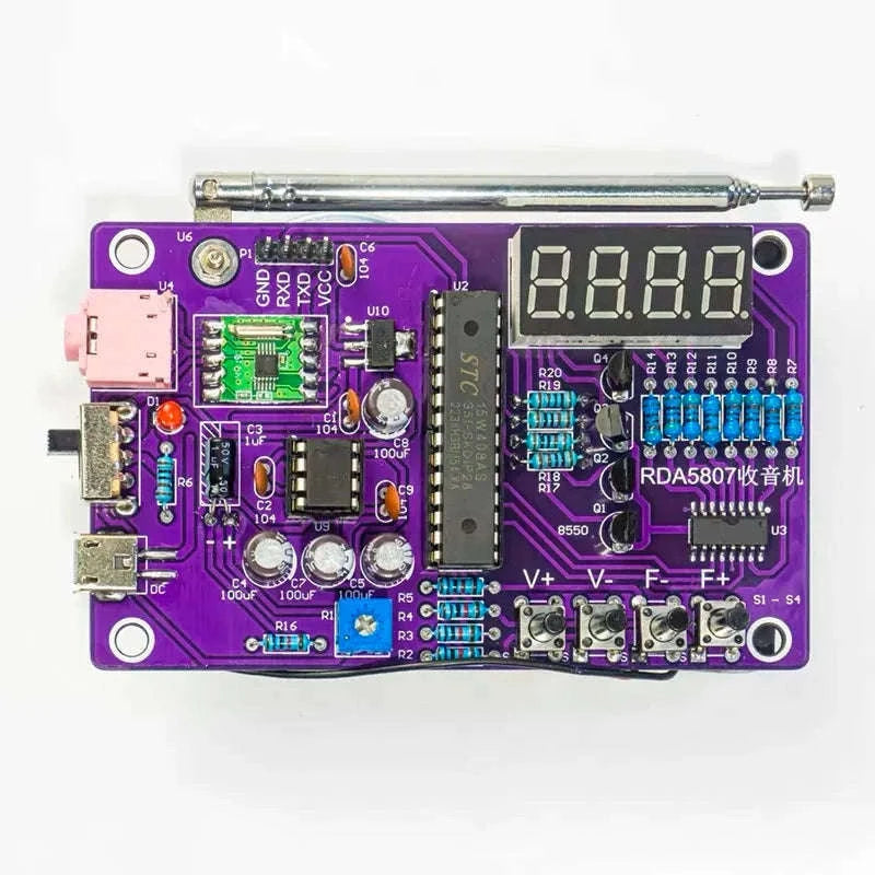 DIY FM Radio Electronic Kit with Digital Display-HU 017B With Shell / China Mainland