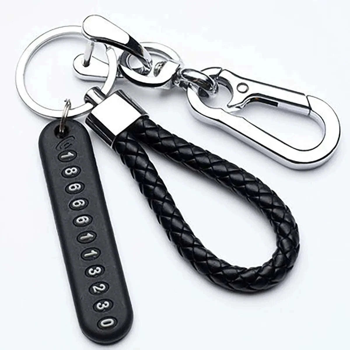 DIY Phone Number Plate Keychain for Safer, Easier Returns-Style 1