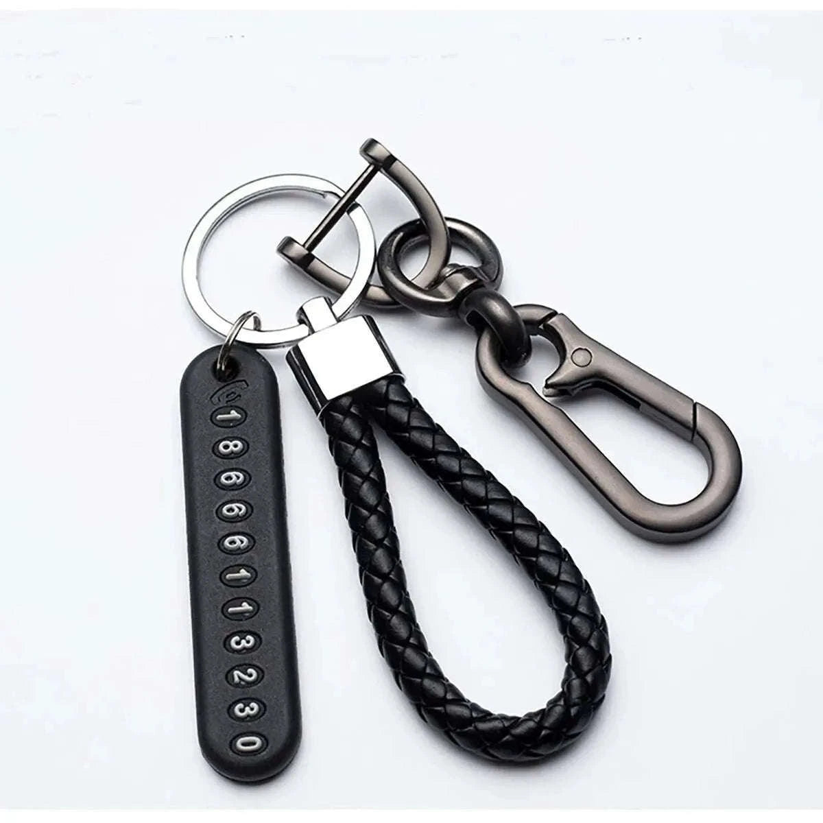 DIY Phone Number Plate Keychain for Safer, Easier Returns-Style 1