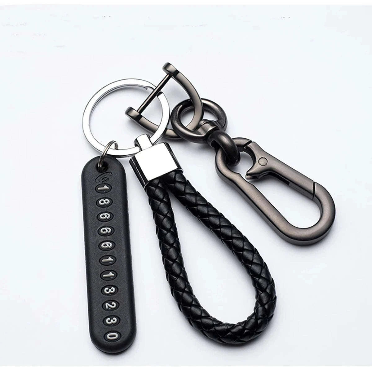DIY Phone Number Plate Keychain for Safer, Easier Returns-Style 1