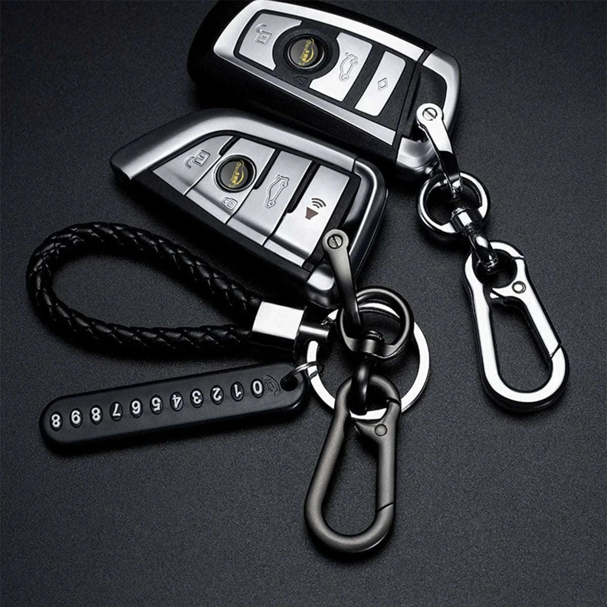 DIY Phone Number Plate Keychain for Safer, Easier Returns-Style 1