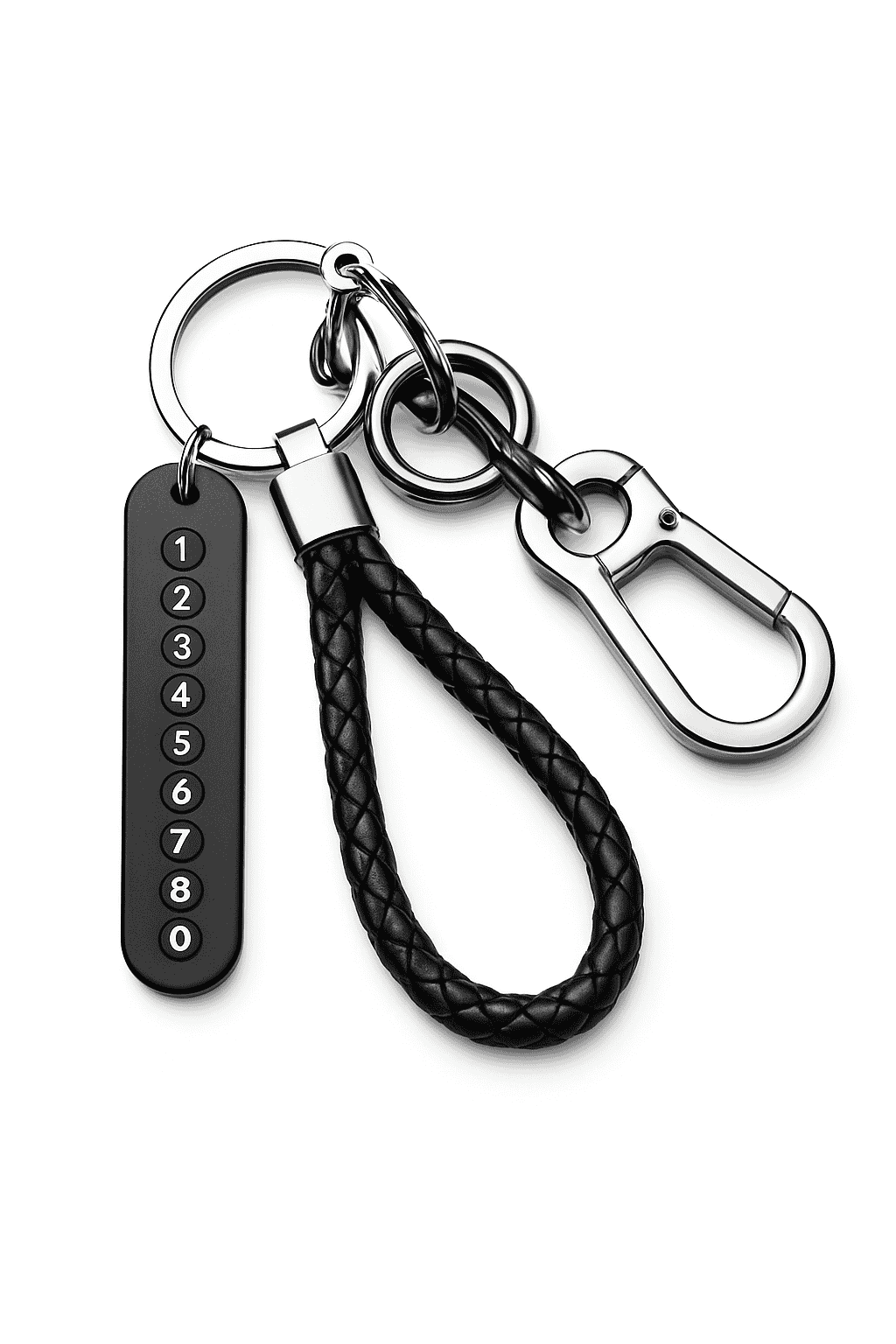 DIY Phone Number Plate Keychain for Safer, Easier Returns-Style 1