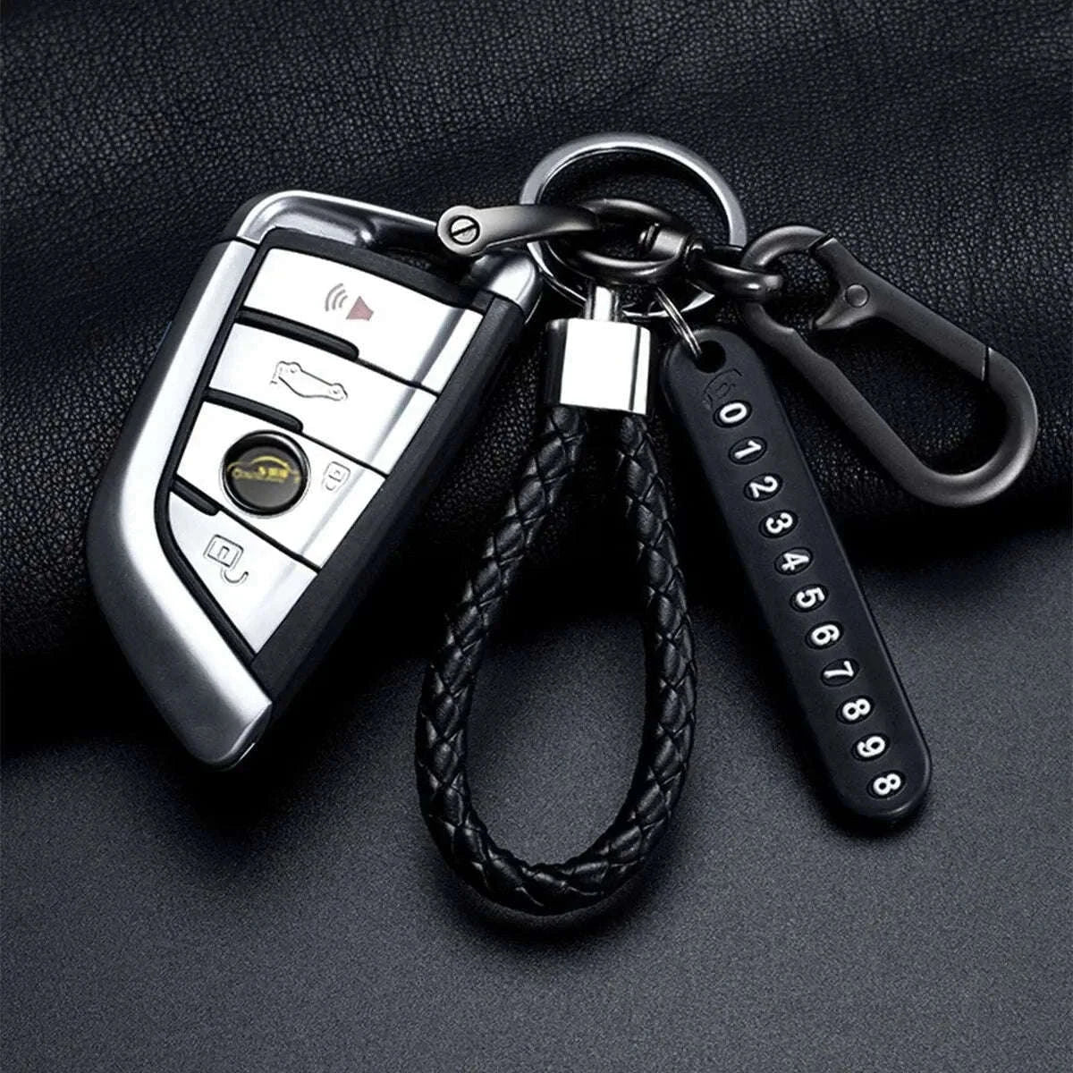 DIY Phone Number Plate Keychain for Safer, Easier Returns-Style 1