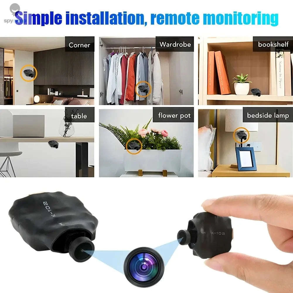 DIY WiFi IP Camera - 1080P HD Mini Home Surveillance-black / Add 8G Card / China Mainland