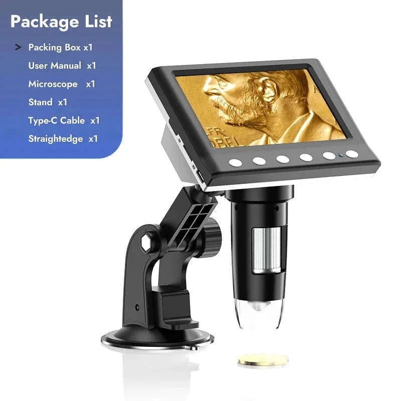DM7 4.3" 1000X Digital Video Microscope with LEDs-DM7-Z01C / 1600X