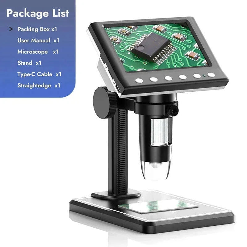 DM7 4.3" 1000X Digital Video Microscope with LEDs-DM7-Z01C / 1600X