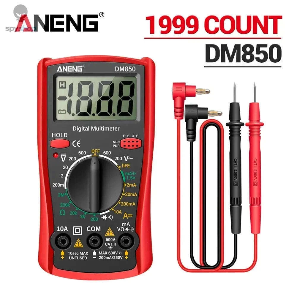 DM850 Multimeter Automatic Professional Tester for Accurate Electrical Checks-Red with box