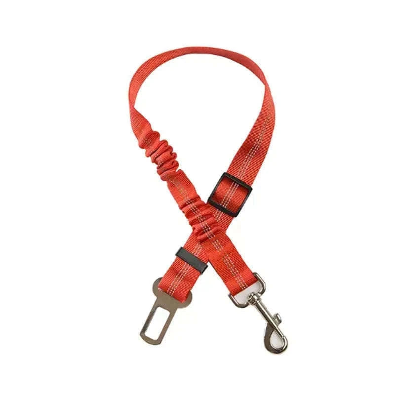 Dog Car Safety Belt with Reflective Damping Design-black