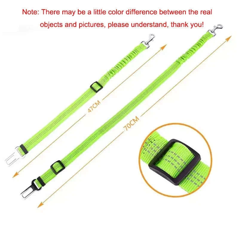 Dog Car Safety Belt with Reflective Damping Design-black