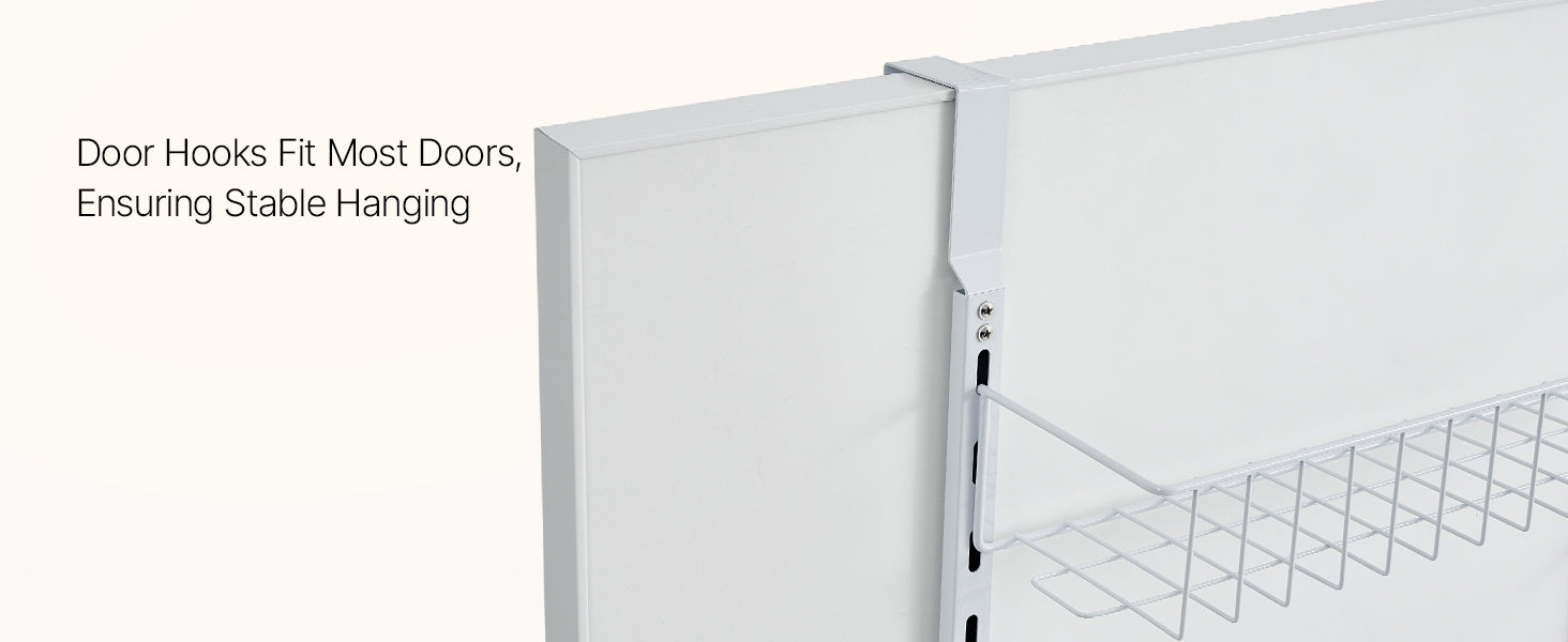 SucceBuy 6/8/9/10 Tier Over the Door Pantry Organizer Heavy-Duty Steel Hanging Spice Rack, Adjustable Wall Seasoning Shelves
