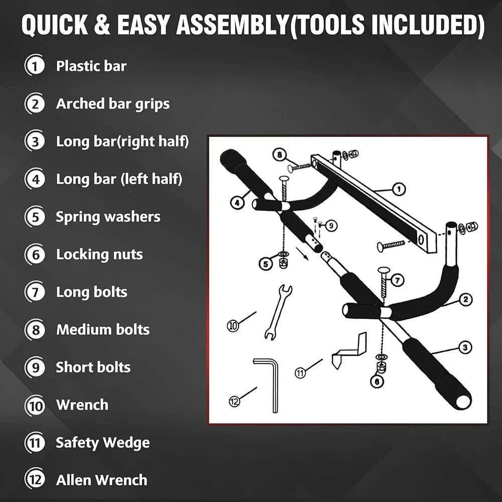 Doorway Pull Up Bar for Home Strength Training-Default Title