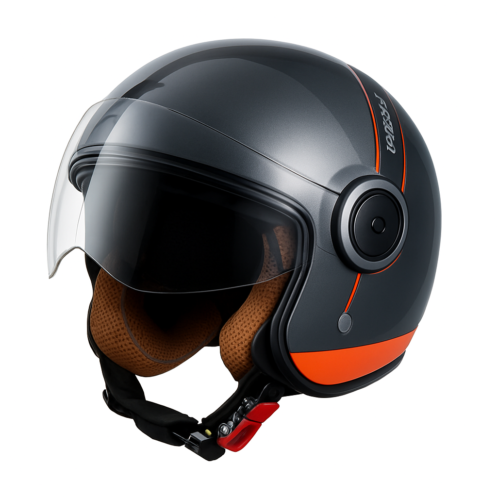 Capacete de Motocicleta Meio Rosto com Duas Lentes Certificado DOT para Quatro Estações