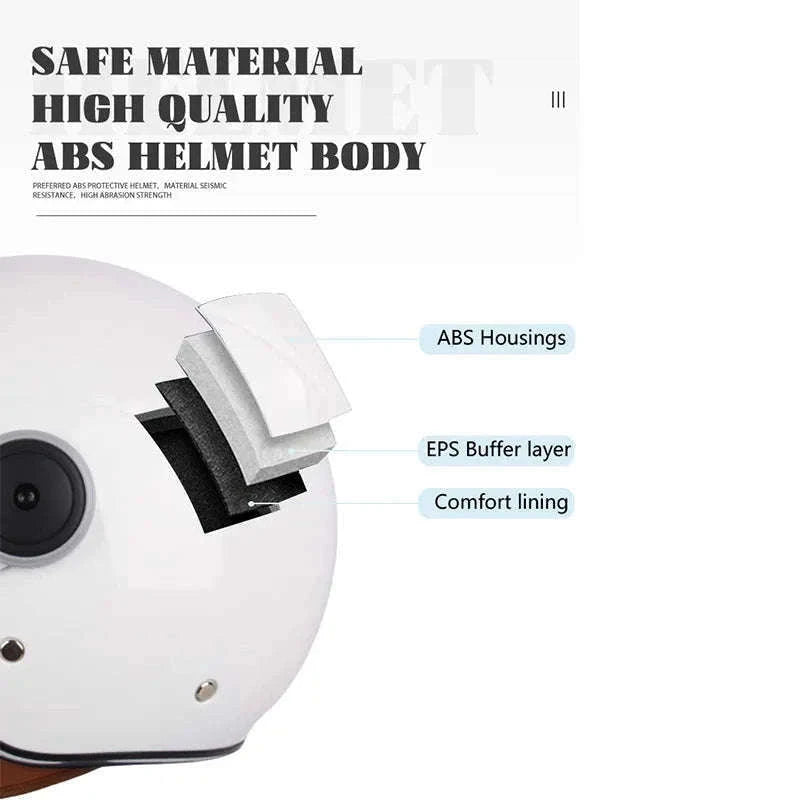 DOT Certified Dual Lens Motorcycle Helmet Half Shell Four Seasons-S11