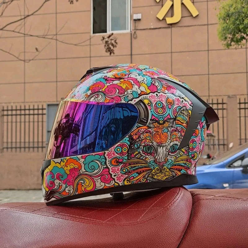 DOT Certified Full Face Motorcycle Helmet ABS Shell 1.6kg-11 / S