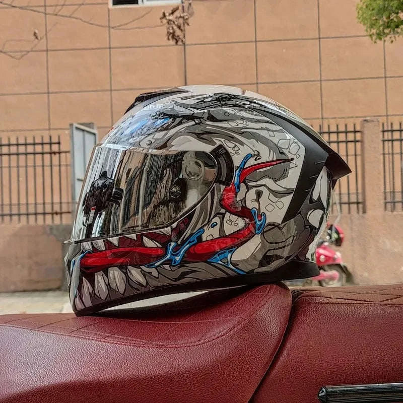DOT Certified Full Face Motorcycle Helmet ABS Shell 1.6kg-11 / S