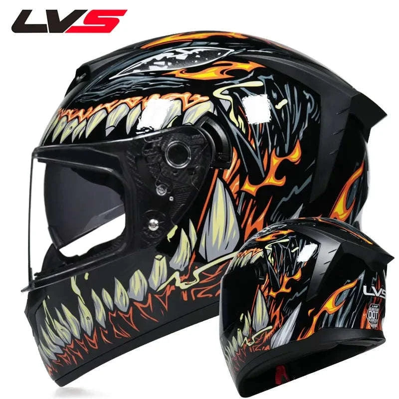 DOT Certified Full Face Motorcycle Helmet ABS Shell 1.6kg-11 / S