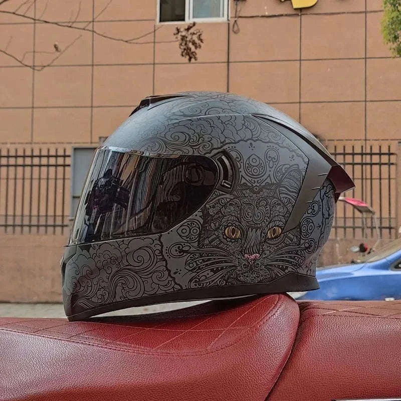 DOT Certified Full Face Motorcycle Helmet ABS Shell 1.6kg-11 / S