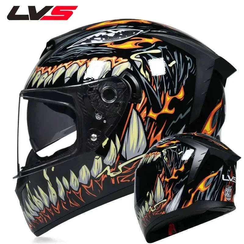 DOT Certified Full Face Motorcycle Helmet ABS Shell 1.6kg-11 / S