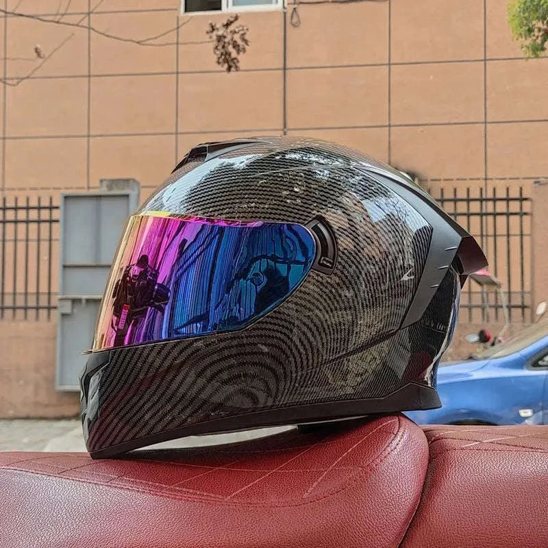 DOT Certified Full Face Motorcycle Helmet ABS Shell 1.6kg-11 / S