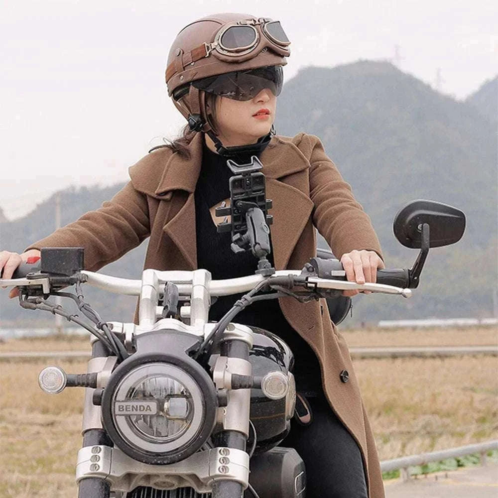 DOT Certified Retro Motorcycle Half Helmet with UV Lens-535-Brown / L