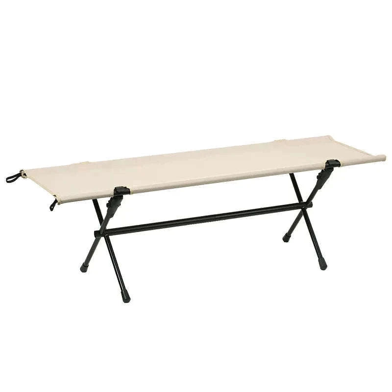 Double Camping Stool for Two, Ultralight Folding Outdoor Seat-Khaki