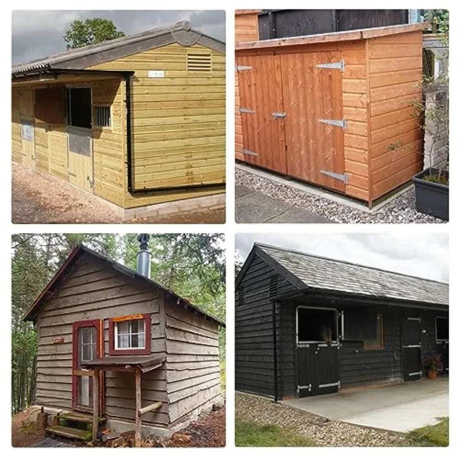 Double Door Shed Hardware Kit with Hinges, Latch & L-Handle Lock-United States