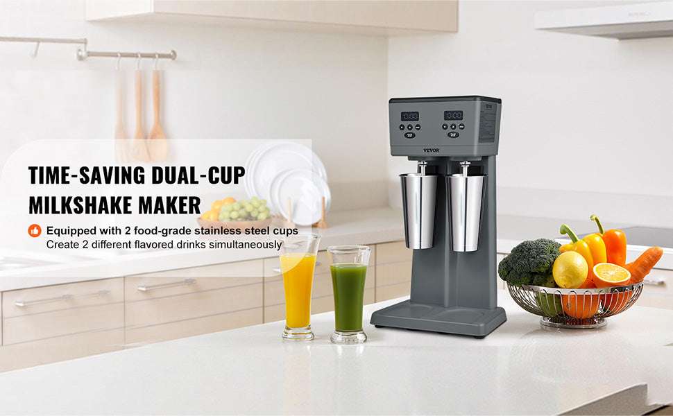 Double Head Milkshake Maker 375W x2 Commercial Drink Mixer-Double mixing head / United States