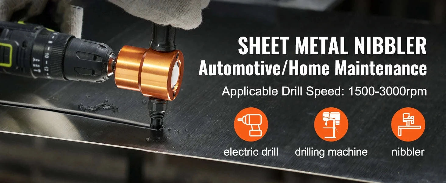 Double Head Sheet Metal Nibbler Cutter Drill Attachment-france