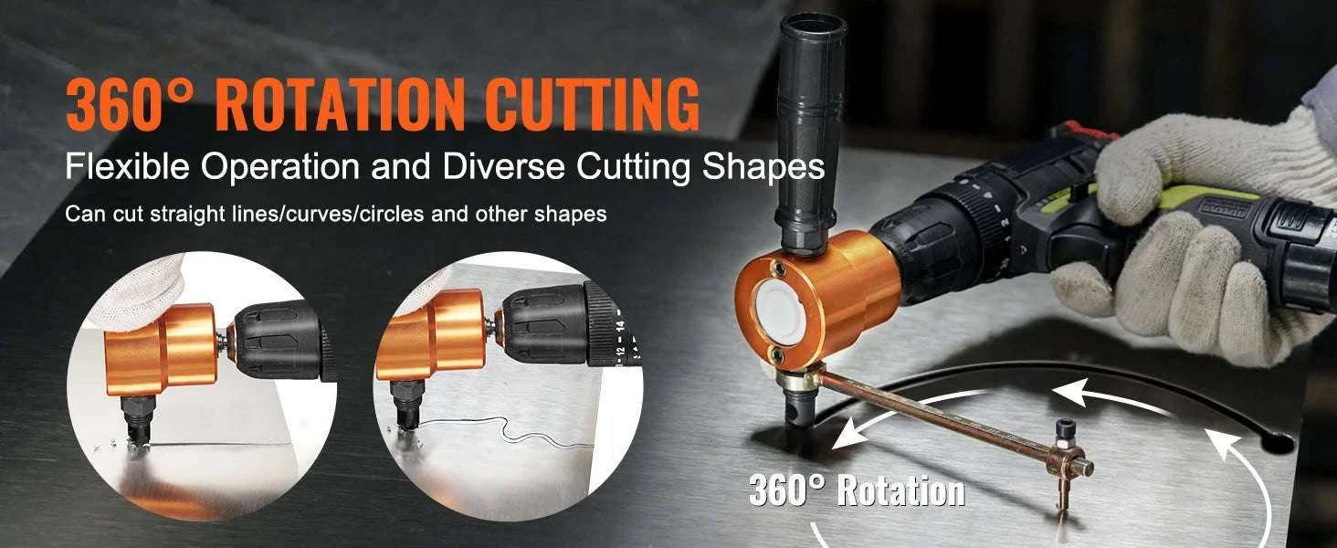 Double Head Sheet Metal Nibbler Cutter Drill Attachment-france