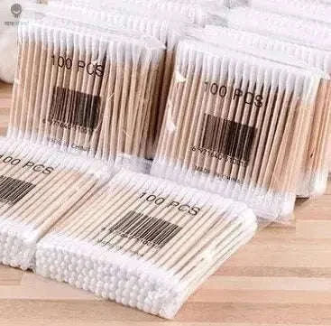 Double-Head Wooden Cotton Swabs for Beauty and Cleaning-500pcs