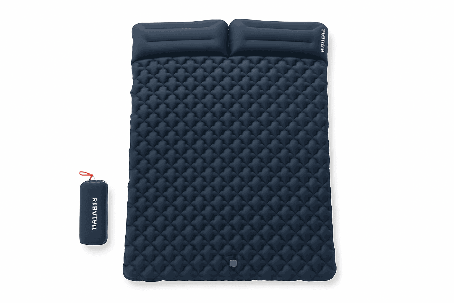 Double Inflatable Sleeping Pad with Built-In Pump for 2 People-Army Green