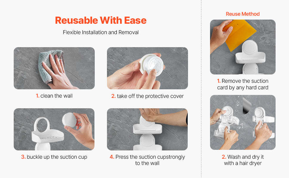 Double Layer Wall Mounted Soap Holder with Suction Cup-1Pc  2Layers / United States