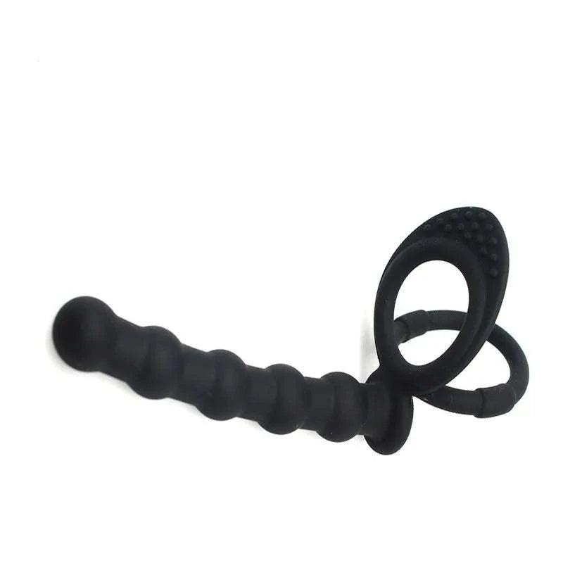 Double Penetration Anal Sex Toy for Enhanced Pleasure-Black
