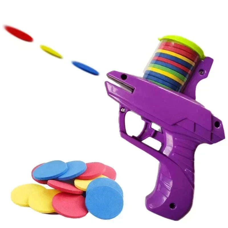 Double Player EVA Flying Disc Gun – Soft Bullet Parent-Child Shooter Toy-green