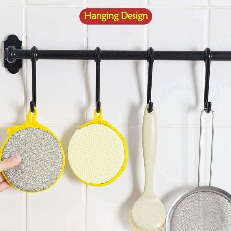Double-Sided Dishwashing Sponge Set for Easy Kitchen Cleanup-10Pcs Yellow