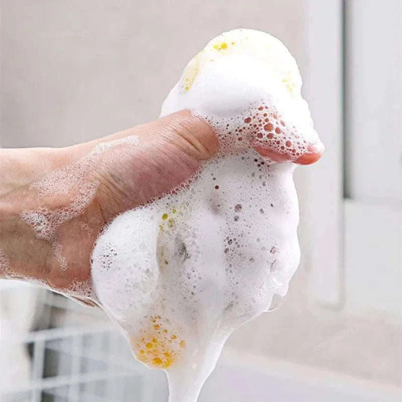 Double-Sided Dishwashing Sponge Set for Easy Kitchen Cleanup-10Pcs Yellow