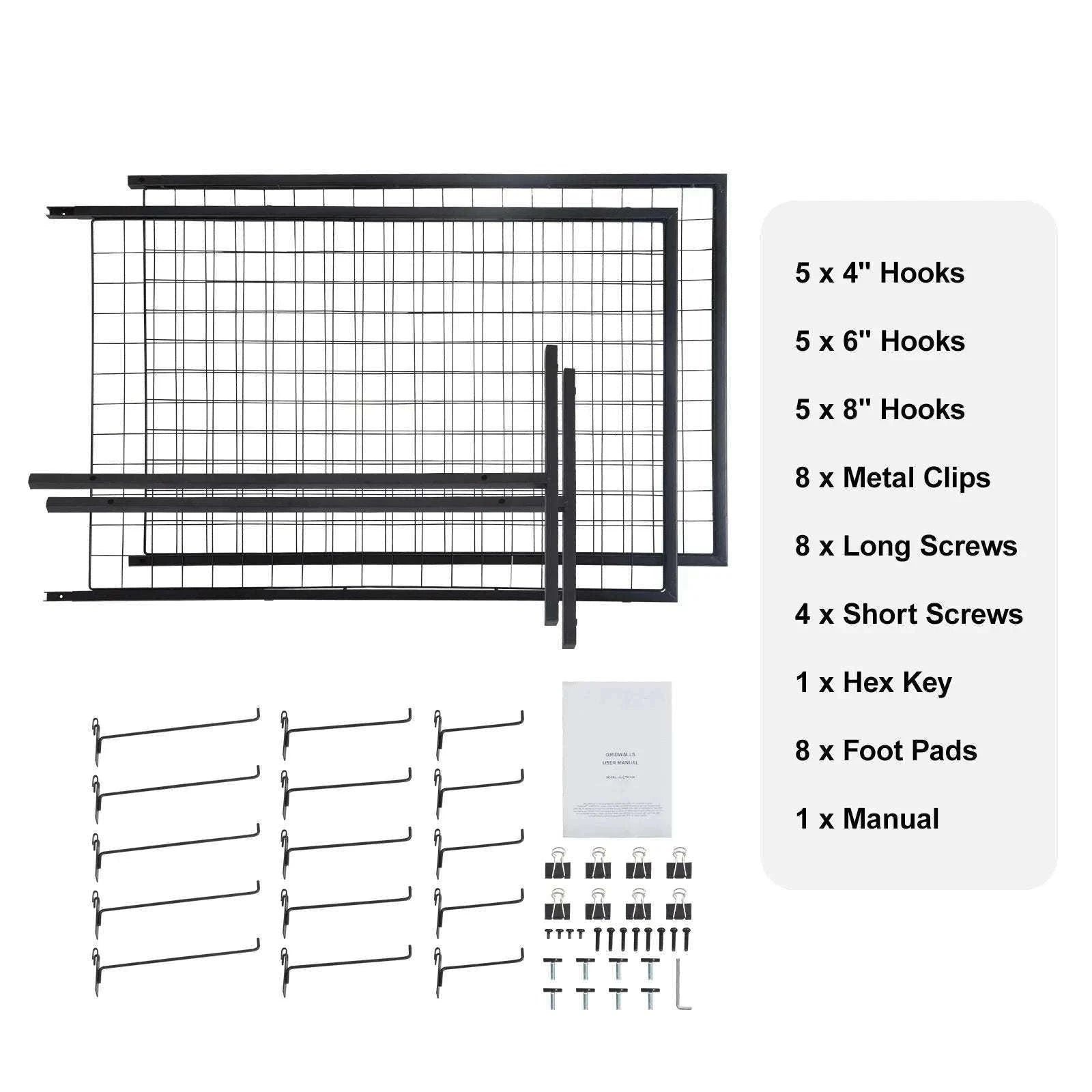 Double-Sided Gridwall Display Panels with Hooks for Retail & Events-Floorstanding 2 Pack / Poland