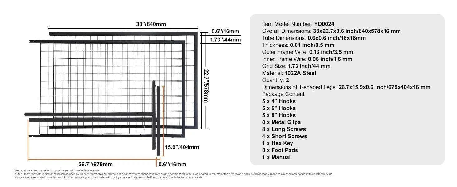Double-Sided Gridwall Display Panels with Hooks for Retail & Events-Floorstanding 2 Pack / Poland