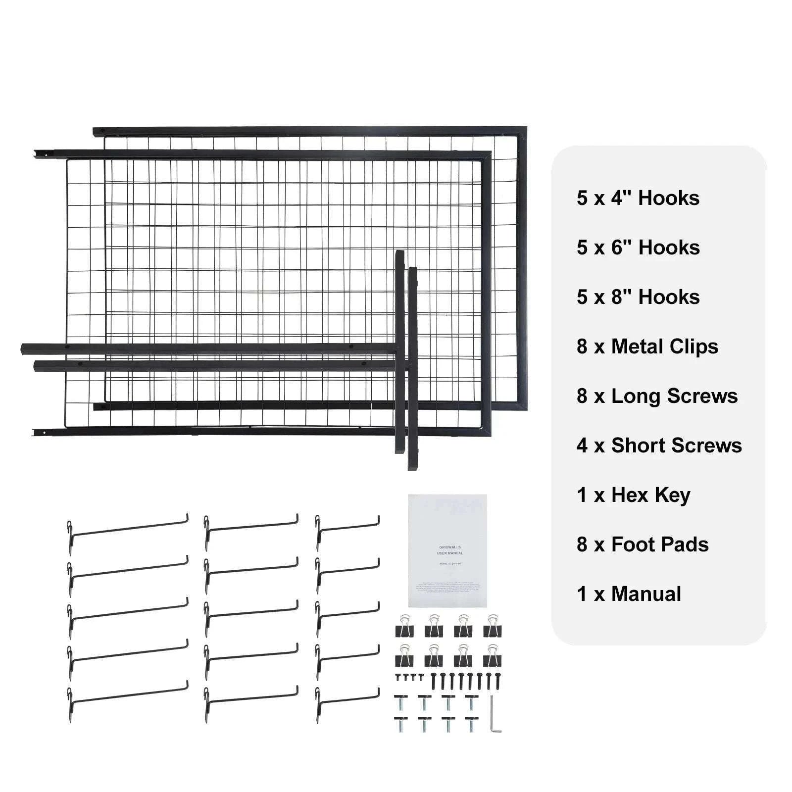 Double-Sided Gridwall Display Panels with Hooks for Retail & Events-Floorstanding 2 Pack / Poland