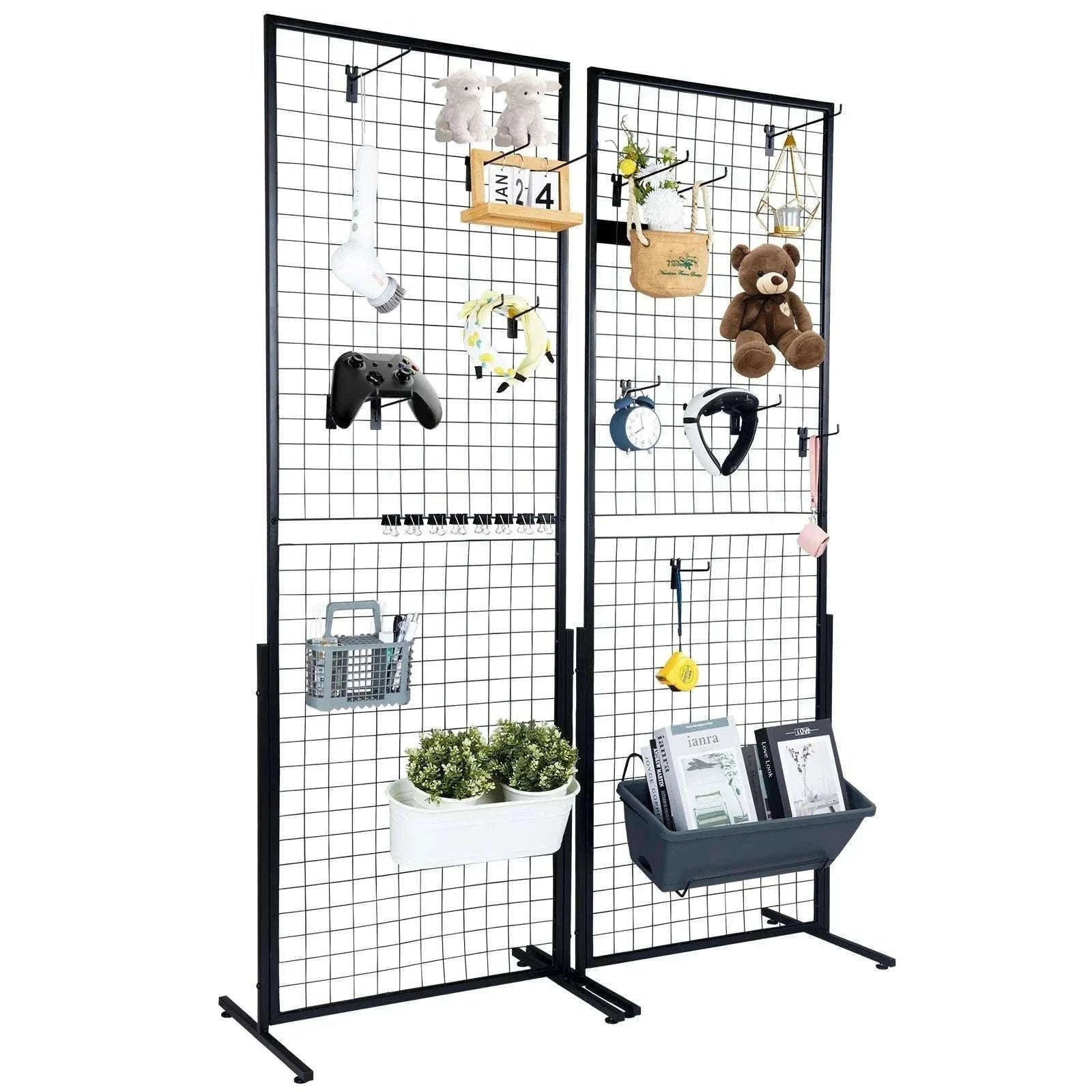 Double-Sided Gridwall Display Panels with Hooks for Retail & Events-Floorstanding 2 Pack / Poland