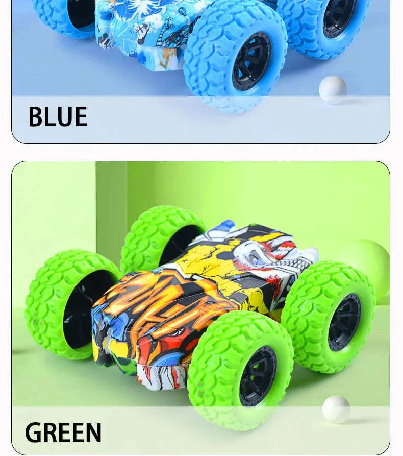 Double-Sided Inertia Toy Car-Double Sided Blue