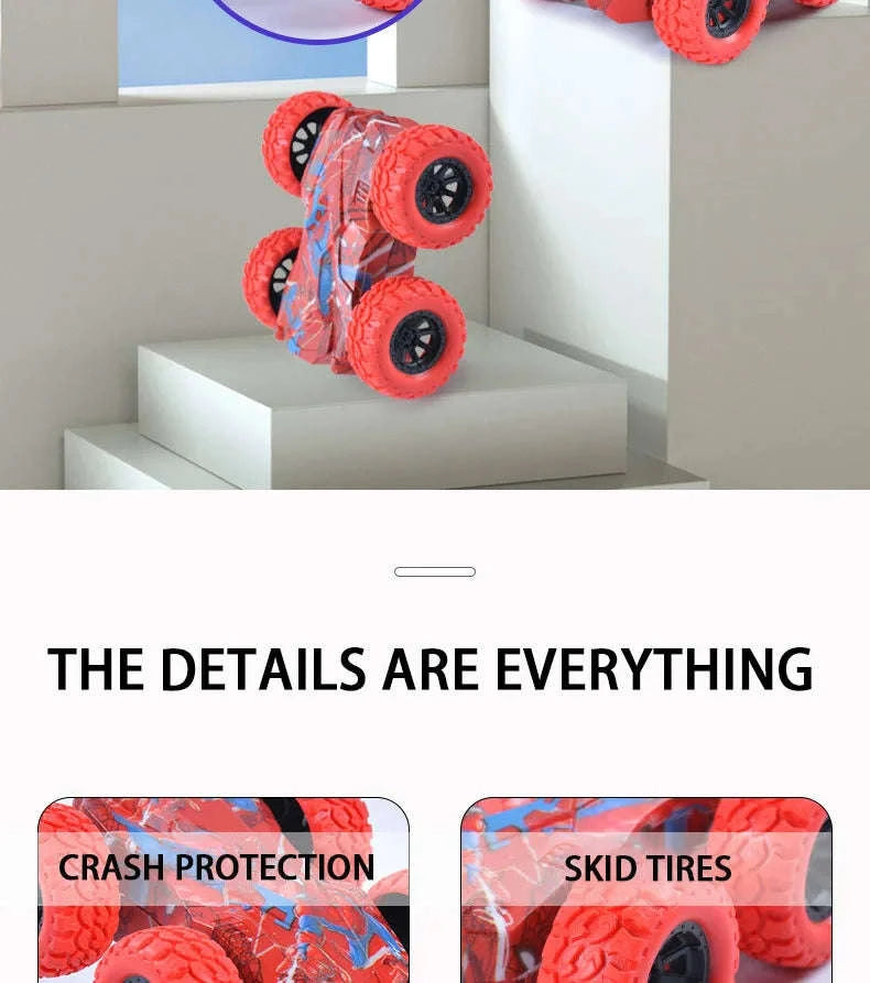 Double-Sided Inertia Toy Car-Double Sided Blue