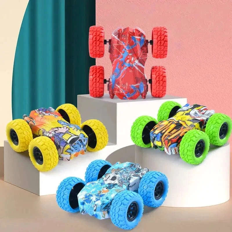 Double-Sided Inertia Toy Car-Double Sided Blue