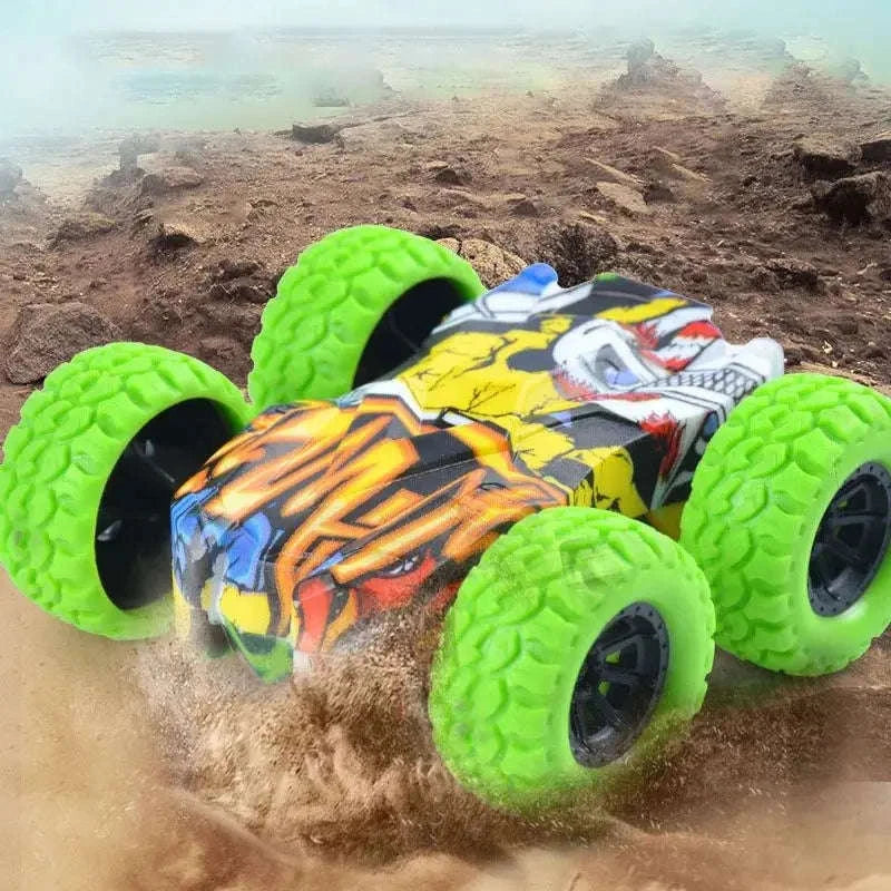 Double-Sided Inertia Toy Car-Double Sided Blue