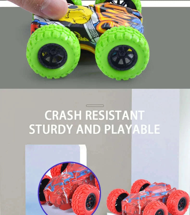 Double-Sided Inertia Toy Car-Double Sided Blue